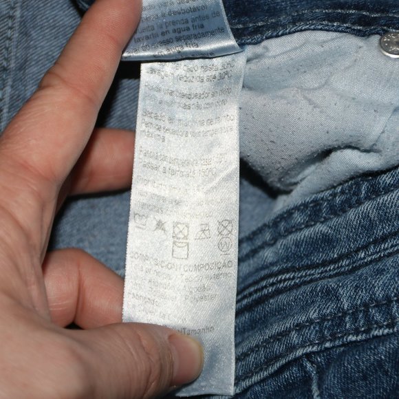 Lee Fits em All Lynn Rivet Blue Jeans - Ripped Distressed Knee - Waist 27x31.5 - Picture 7 of 12